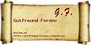 Gutfreund Ferenc névjegykártya